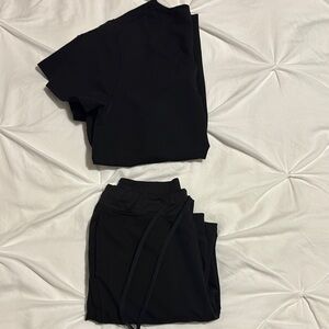 Women’s black Mandala scrub set